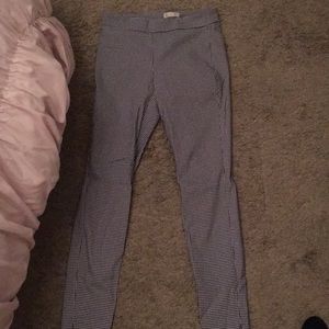 Houndstooth Black and White Plaid Pants